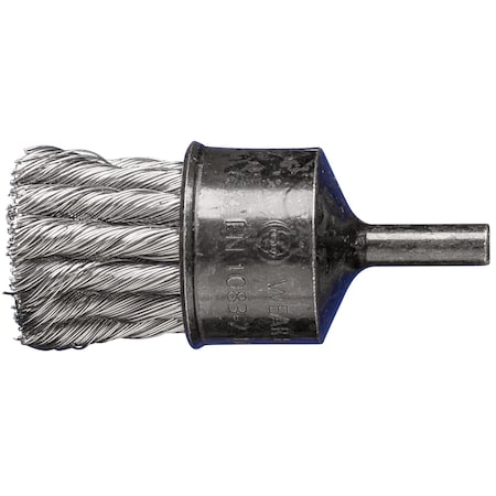 1'' PSF Knot End Brush - .014 SS Wire, 1/4 Shank